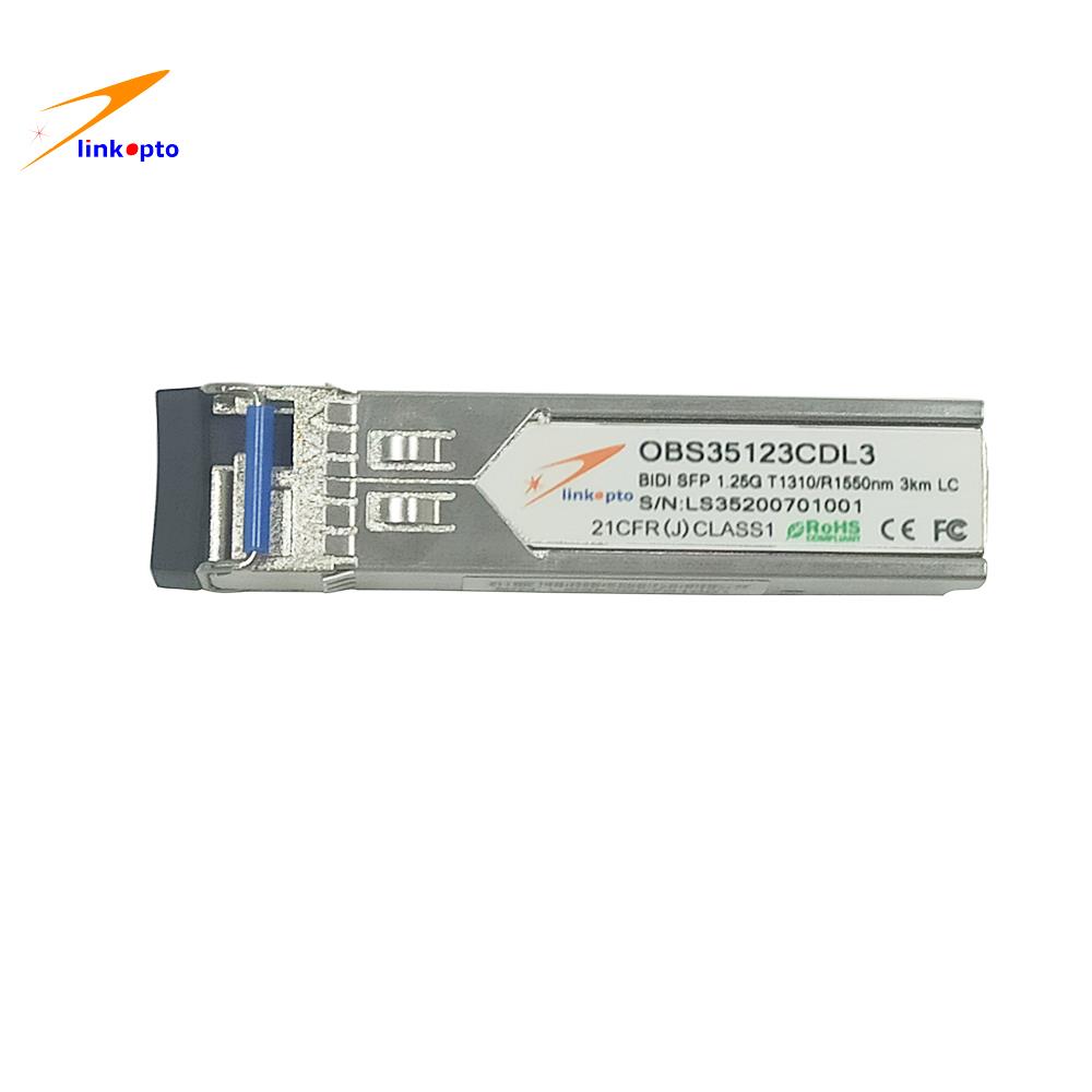 BIDI SFP 1.25G T1310/R1550nm 3KM LC Fiber Optic Transceiver Module